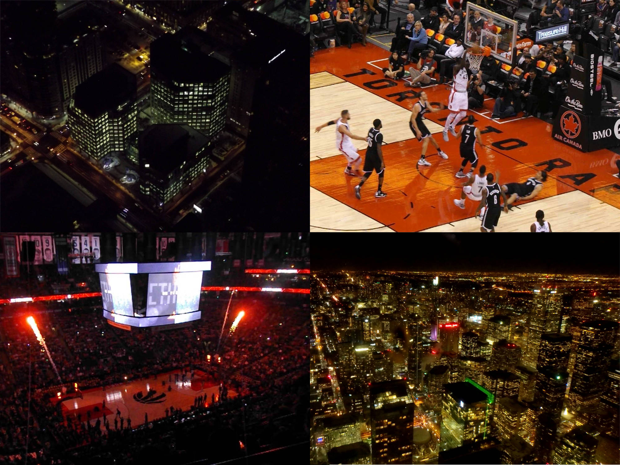 Toronto by night: Photo en bas à droite de mon collocataire de voyage.